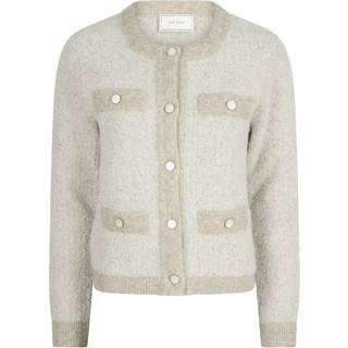 Vivia Knit Cardigan, Beige Melange, 40