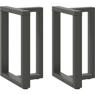 Sofabordben T-Formet Stål Antracitgrå - 60 x 35 x (72-73) cm