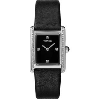 TIMEX Hailey i stål med sort læderrem
