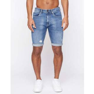 Crosshatch Herre Riptrey Denim Shorts med ridsede detaljer Mellemvask