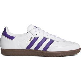 adidas Skateboarding Samba ADV Skatesko - 9.0 - ftwwht/cpurpl/goldmt