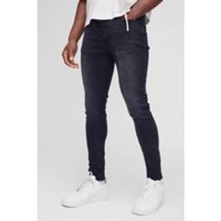 Mens Skinny Stretch Jean In Washed Black
