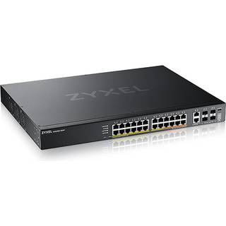 ZyXEL XGS2220 Series XGS2220-30HP - switch - 24-port GbE L3 access NebulaFLEX Cloud with 6 10G uplink - 30 ports - Managed - rack-mountable