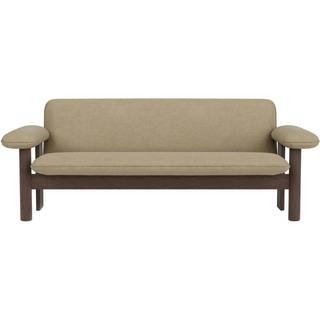 Audo Copenhagen Brasilia 2-personers Sofa Mørkbejdset Eg / - 2 personers sofaer Bouclé Bouclé 02 Beige - 71023-005705