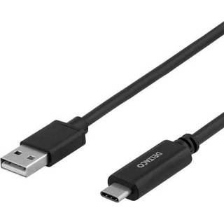 USB 2.0 cable, Typ A - Typ C, 1m, black