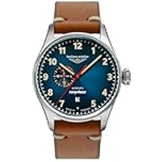 Bauhaus 2764-3 Herren-Fliegeruhr CT-BHA Tornado Automatik Braun/Blau