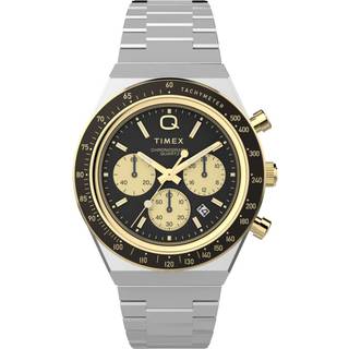 TIMEX Q Timex Chronograph i stål med lænke