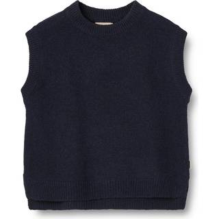 Cuba Knit Vest, Navy, 98 cm