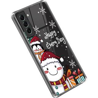 Samsung Galaxy S22 TPU Plast Julecover - Snemand og Pingvin