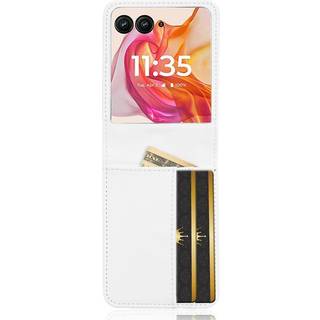 EIDERWOOD Motorola Razr 50 Ultra 5G Kunstlæder Cover m. Kortholder - Hvid