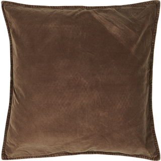 Ib Laursen velour pudebetræk 52x52 cm chocolate