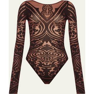 Wolford BODY TATTOO BODY Choclate/Black Small