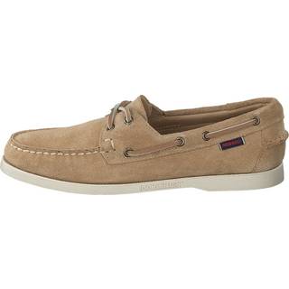 Sebago Docksides Suede Boat Shoe Beige Camel