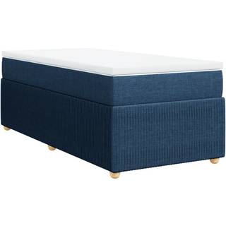 Kontinentalseng Med Madras Stof - Blå / 80 x 200 cm