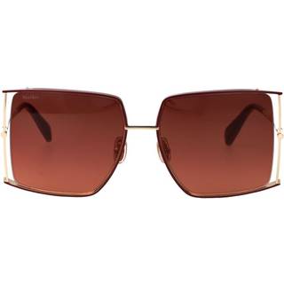Max Mara Kvinde MM0120 71F Solbriller Metal Bordeaux Brun Firkantet Normal