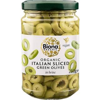 Biona Organic Oliven (grønne) i skiver Økologisk - 280 g