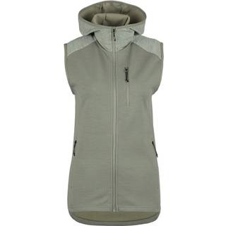 Stoic Women's MerinoFleece335 KuolpaSt. Vest with Hood Fleecevest Damer størrelse M farve olivengrøn
