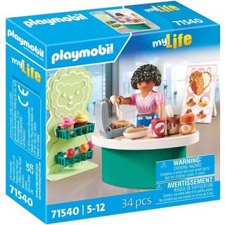 Playmobil My Life: Godteristand – legetøjssæt med vaffeljern, cupcakes og tilbehør