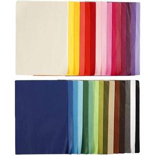 Silkepapir A4 14 g, 300 ark Pakke med 300 assorterede ark Arkene er 14 g A4-papir.