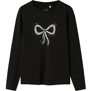 Name It Black Sløjfe Bluse