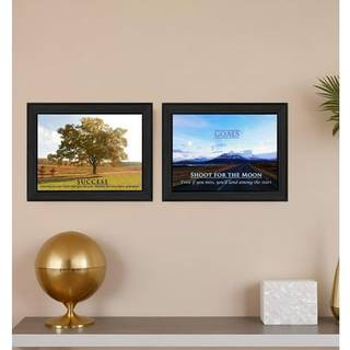 S?t med to succes 1 sort indrammet printv?gskunst