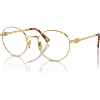Miu Miu Kvinde MU 52XV 5AK1O1 Optiske stel Metal Guld Transparent Rund Normal
