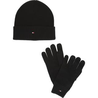 Tommy Hilfiger Beanie And Gloves Gift Set Black