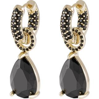 SNÖ of Sweden Drop Örhängen Naomi - Guld/Svart 1334-6800-064-ONE - Unisex