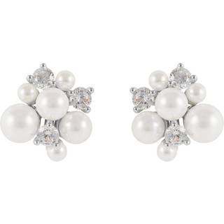 Snö Of Sweden Mayfair Irregular Pearl Earring Silver/White