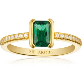 Sif Jakobs - Roccanova piccolo ring med grøn og hvide zirkonia - r42266-gcz-yg
