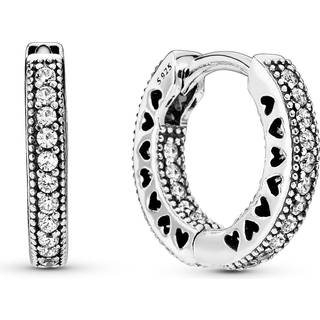 Pandora - Sølv creoler med zikoner - 296317cz