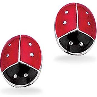 Scrouples - Mariehøne øreringe i sølv - 143822