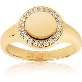 Sif Jakobs - Follina piccolo forgyldt sølv ring med sten - r11577-cz-yg