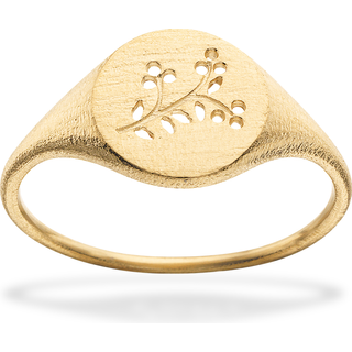 Scrouples Ring - 710735- Guld ring Signet med mønster