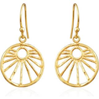 Susanne Friis Bjørner Øreringe - SFB - Sol øreringe i guldbelagt sølv - 5164-2