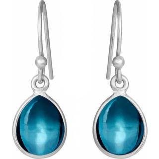 Susanne Friis Bjørner Øreringe - SFB - Ørekrog med blå krystal - 5249-1-174