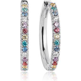 Sif Jakobs - Ellera øreringe i sølv med multifarvede sten, 20mm - e2869-xcz