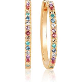 Sif Jakobs - Ellera creoler med farvede zirkonia sten - e22030-xcz-sg