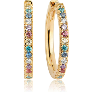 Sif Jakobs - Ellera øreringe med multifarvede sten, 20mm - e2869-xcz(yg)