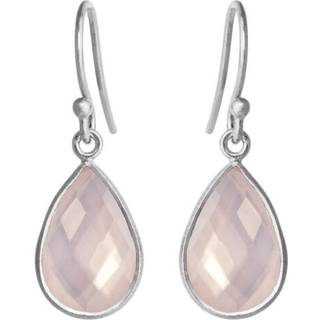 Susanne Friis Bjørner Øreringe - SFB - Lyserød krystals øreringe i sølv - 4055-1-112