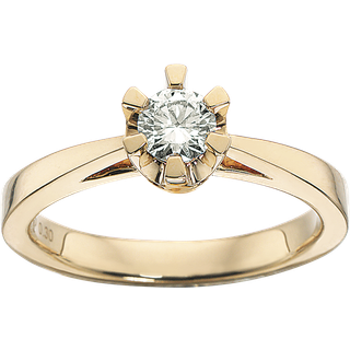 Scrouples - Prinsessering med 0,30 ct diamant, Guld / Hvidguld - 7775,30