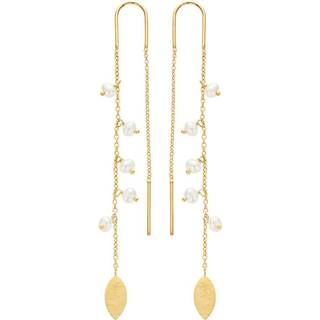 Susanne Friis Bjørner Øreringe - SFB - Øreringe i forgyldt sølv med hvide perler - 5617-2-900