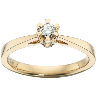 Scrouples - Prinsessering med 0,10 ct diamant, Guld / Hvidguld - 7775,10