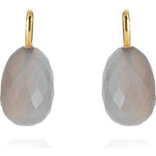 Susanne Friis Bjørner Øreringe - 5027-2-103-Vedhæng med grå agat