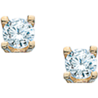Scrouples - 8 karat guld øreringe med en zirkonia sten - 118163