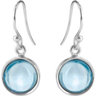 Susanne Friis Bjørner Øreringe - SFB - Øreringe i sølv med en blå sten - 5521-1-186