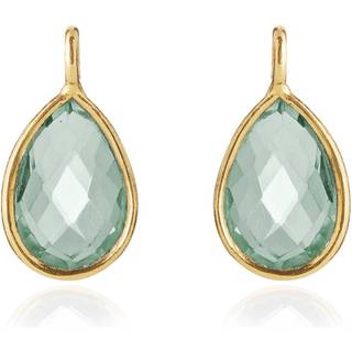 Susanne Friis Bjørner Øreringe - SFB - Vedhæng til øreringe i forgyldt med en grøn kvarts - 5366-2-107