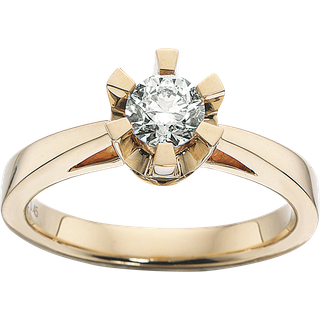 Scrouples - Prinsessering med 0,45 ct diamant, Guld / Hvidguld - 7775,45