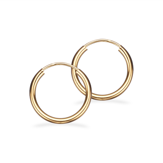 Scrouples - 8karats guld creoler, 15mm - 11153