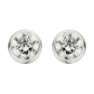 Scrouples - Sølv øreringe med sten, 2mm - 112012